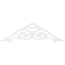 Ekena Millwork Pitch Hurley Architectural Grade PVC Gable Pediment, 60"W x 17 1/2"H x 1"P (7/12) GPP060X018X100HUR - alternate 3
